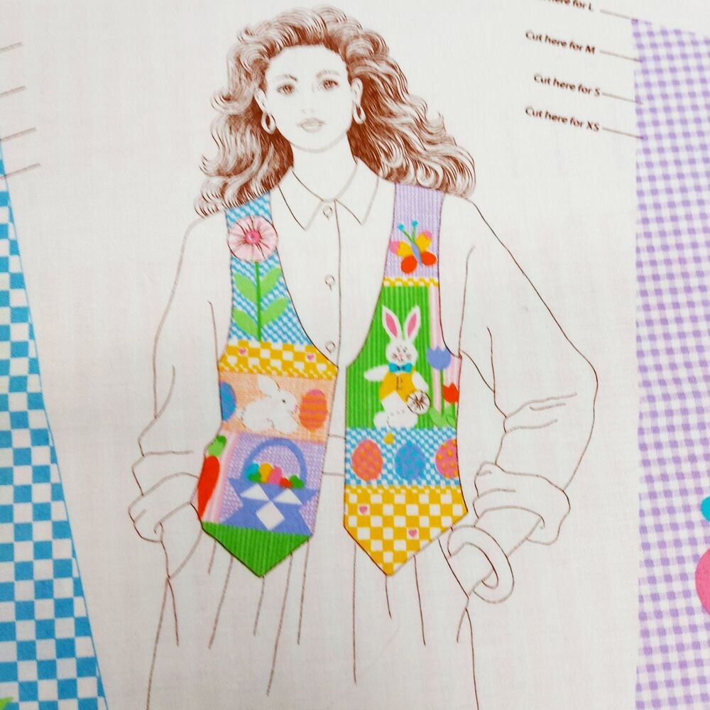 8A Easter vest craft kit pattern fits XS -large 
easy sewing pattern 
do i